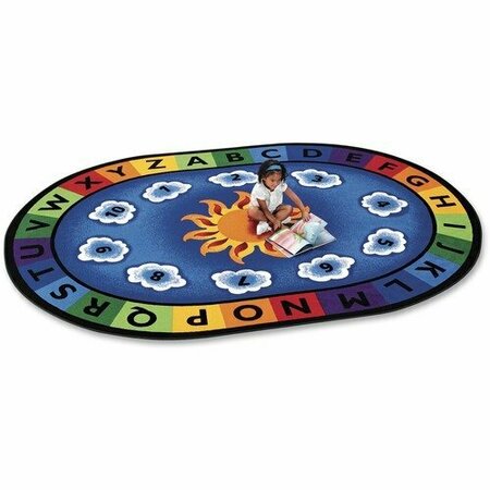 CARPETS FOR KIDS Sunny Day Learn and Play Rug, Oval, 6ft 9inx9ft 5in CPT9495
